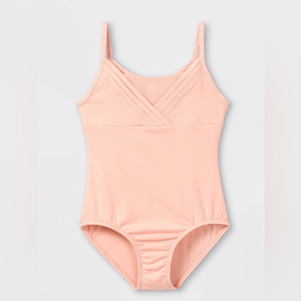 Cat & Jack Toddler Girls Pink Stretch Dance Gymnastics Cami Leotard
